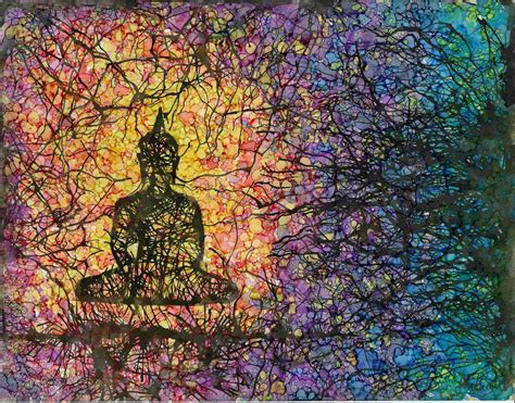 Zen Buddha Abstract Painting Giclee Art Print by sarahmerrill