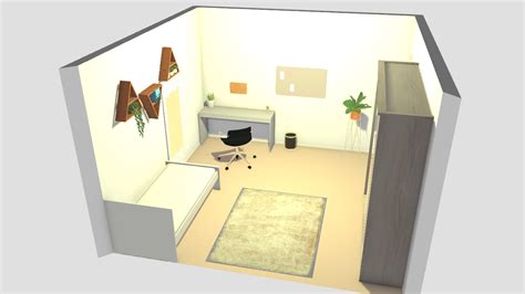 Quarto Maria De Maria Planta 3D Mooble