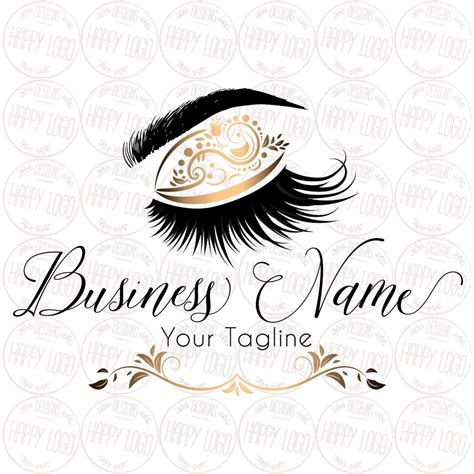 Digital Custom Logo Design Elegant Lash Logo Gold Lashes Etsy