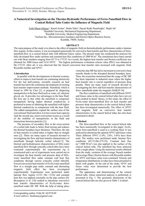 Pdf A Numerical Investigation On The Thermo Hydraulic Performance Of