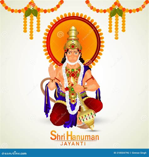 Hanuman Jayanti Celebration With Lord Hanuman Illustration Stock Illustration Illustration Of