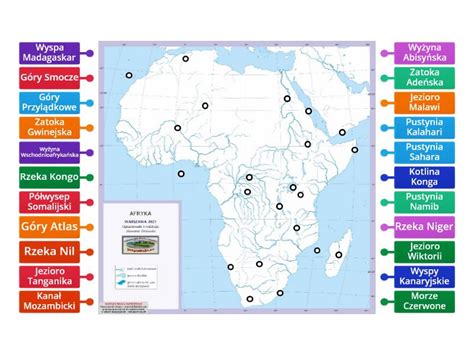 Afryka Mapa Fizyczna Cz Labelled Diagram