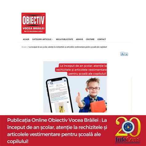 Publicația Online Obiectiv Vocea Brăilei La început de an școlar