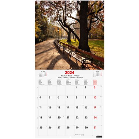 Calendario de pared Finocam 30X31cm Parks Papelería Lumen