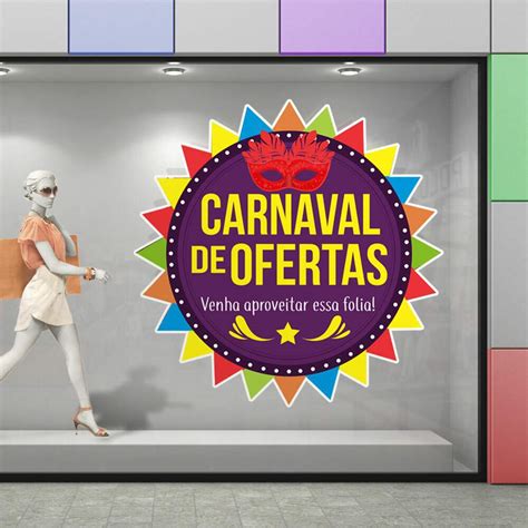 Adesivo Para Vitrine De Carnaval De Ofertas Fran Adesivos De Parede