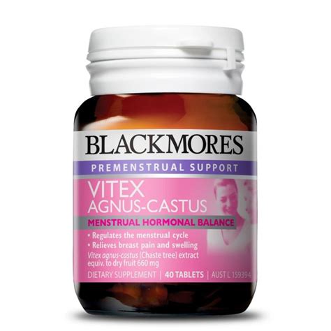 Blackmores Vitex Angus Castus 40 Tablets Jun 2022 Relieve Pre Menstrual Symptoms Such As