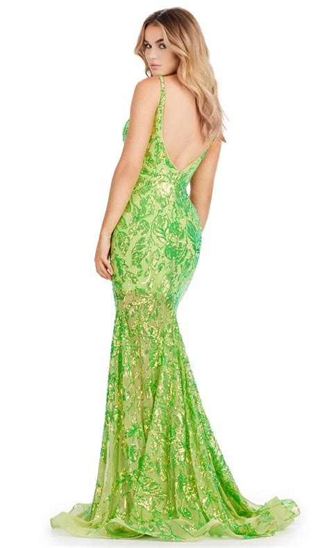 Ashley Lauren 11444 Sequin Mermaid Prom Dress Couture Candy