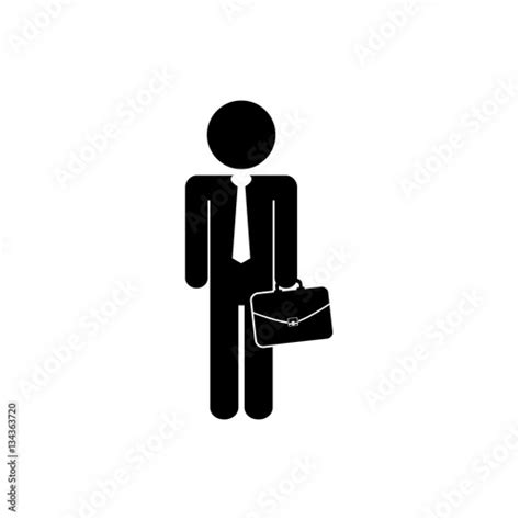 Businessman Executive Pictogram Icon Vector Illustration Graphic