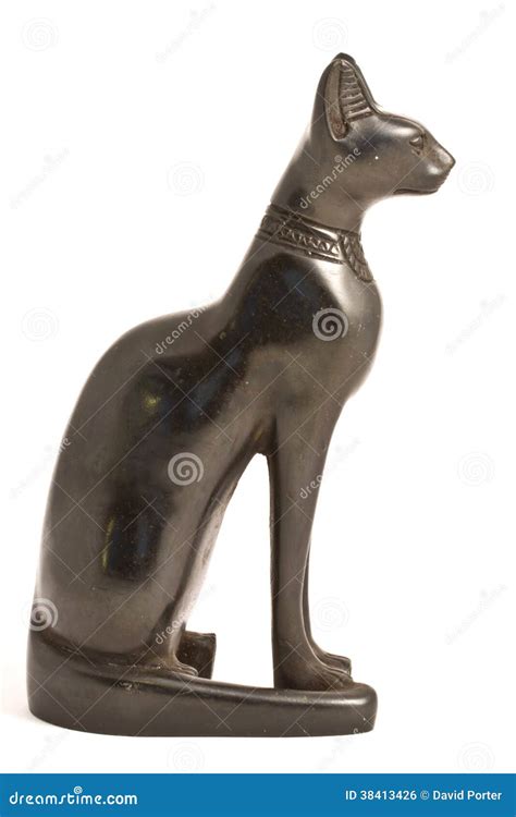 Egyptian Cat Statue stock photo. Image of polished, overwatching - 38413426