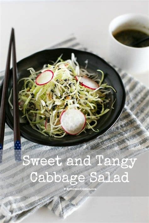 Sweet And Tangy Cabbage Salad My Korean Kitchen