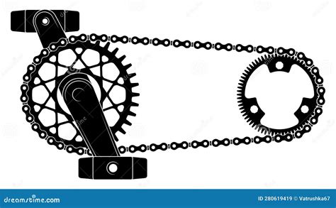 Bicycle Chain Drive Gear Mechanism With Sprocket Wheel And Bicycle