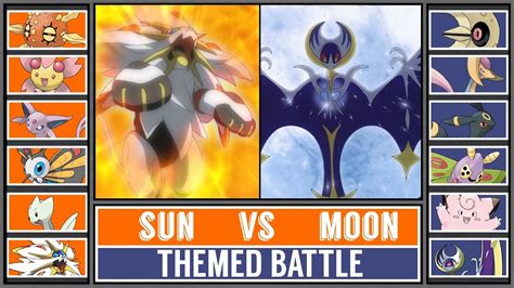 Sun Vs Moon Pokémon Sun Moon Themed Teams Battle Youtube