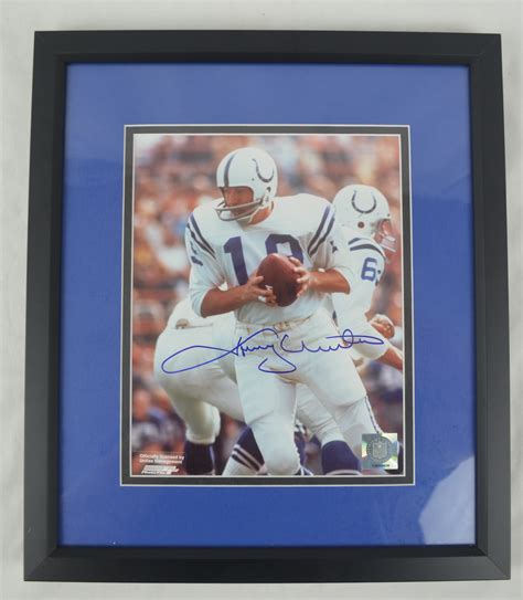 Lot Detail Johnny Unitas Autographed And Framed Photo