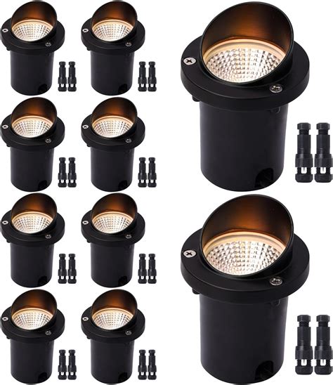 Sunvie 12 Pack Low Voltage Landscape Lights 12w Led Outdoor In Ground Waterproof Shielded Well