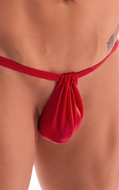 4 Way Adjustable Bikini Tanga Micro In Ruby Red Skinzwear