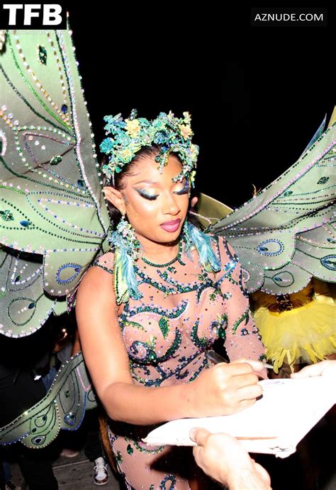 Megan Thee Stallion Sexy Seen Showing Off Her Hot Body At Her Halloween Party In Los Angeles
