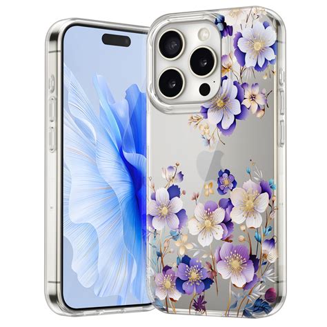 Allytech IPhone 12 Pro Max Case Clear Colorful Floral Trendy