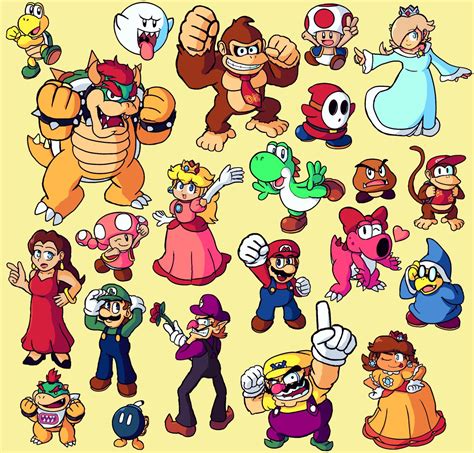 Ryans Art Account On Twitter Many Many Marios