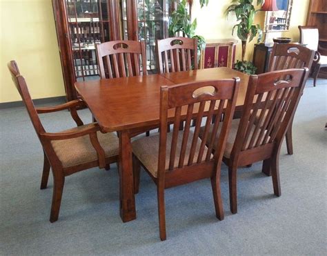 Item # 16901-18 Mission Style Dining Room Table w/ 6 Chairs - $395 ...