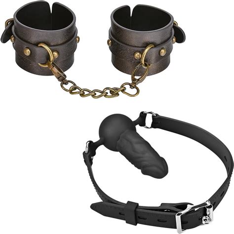Amazon Fst Bondage Set Silicone Realistic Dildo Gag With Ball And
