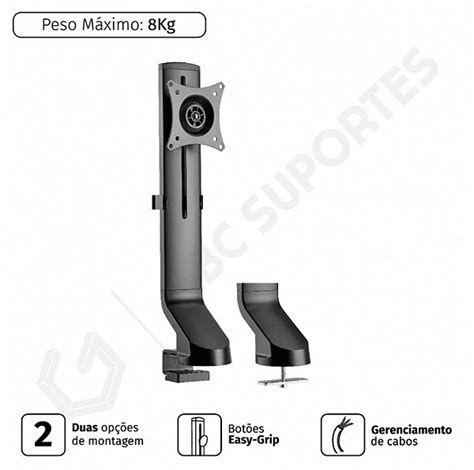 Suporte Monitor Para Mesa 17 à 32 Polegadas PCYES PLMSM01F ABC