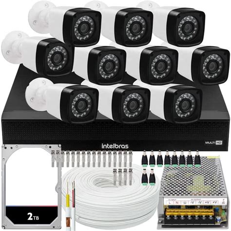 Kit Intelbras Cftv 10 Câmeras FULL HD HD 2TB