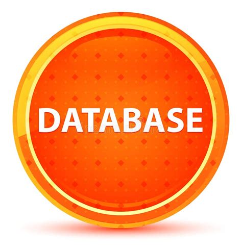 Database Natural Orange Round Button Stock Illustration Illustration