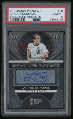 PSA 10 2018 Panini Prizm World Cup Landon Donovan Signature Moments