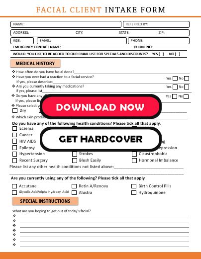 Printable Facial Intake And Consent Form Template