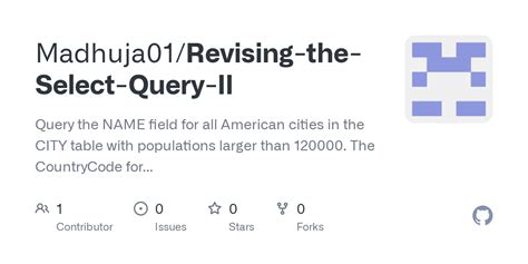 GitHub Madhuja01 Revising The Select Query II Query The NAME Field