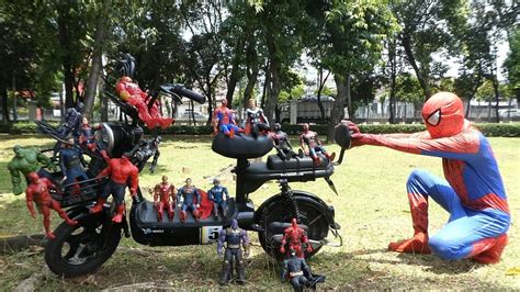 SPIDER MAN Menemukan Mainan Dan SELIS Di Taman Hulk Toys Spiderman