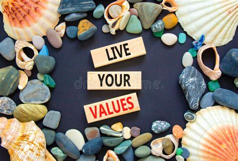 Live Your Values Symbol Concept Words Live Your Values On Wooden