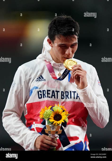 Joseph Choong Of Great Britain With His Gold Medal Following Victory In