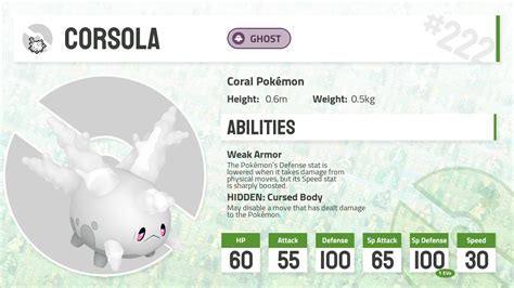 #0222 Galarian Corsola - Pokecharms PokéDex