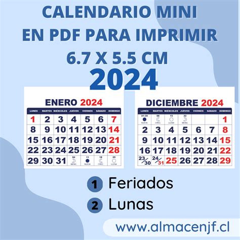 Mini Calendário 2024 Para Imprimir Pdf FDPLEARN