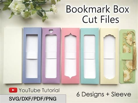 Bookmark Box Svg Bookmark Holder Svg Bookmark Display Card Etsy Canada