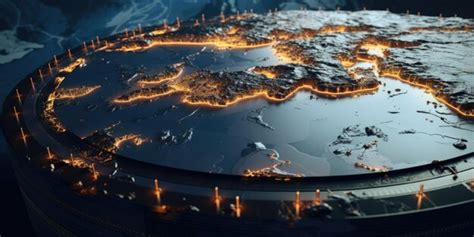 A Stunning Satellite View Of Earth At Night Perfect For Educational And