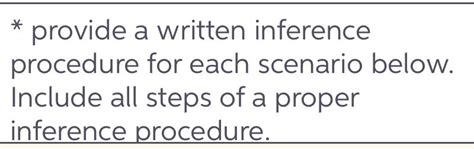 Solved Provide A Written Inference Procedure For Each