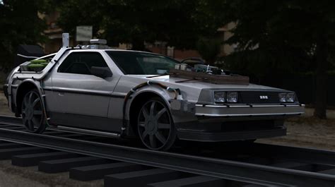 future delorean time machine 3d max