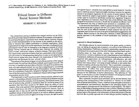 PDF Ethical Issues In Different Social Science Methodsscholar Harvard