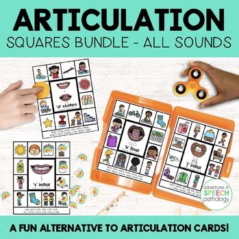 Articulation Squares For Speech Therapy BUNDLE TpT