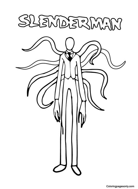 Printable Slender Man Coloring Page Free Printable Coloring Pages