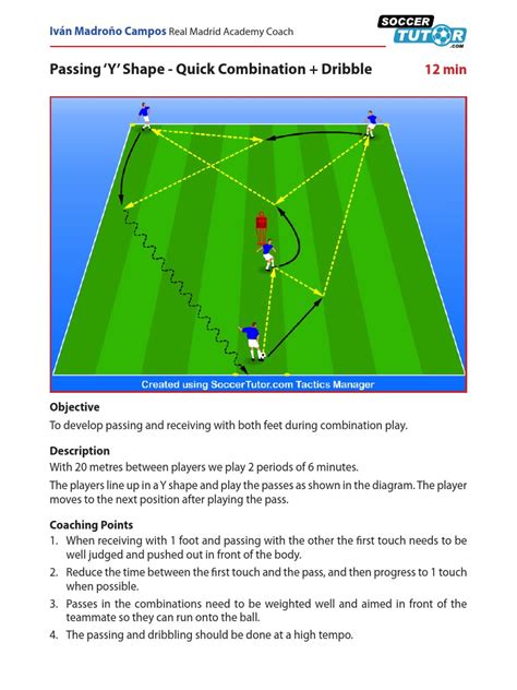 Spanish Academy Soccer Coaching Passing Drill Sport Variants Association Football