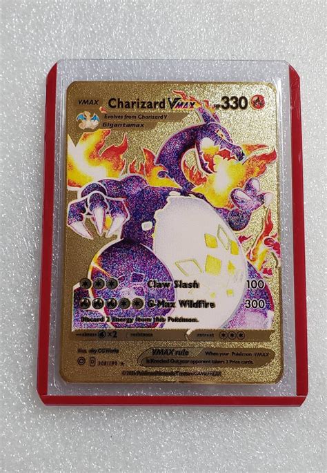 Pokemon Cards Rainbow Charizard Vmax