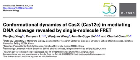 清华大学陈春来刘俊杰团队揭示casx靶标搜索和切割过程的动态调控机制 生物研究专区 生物谷