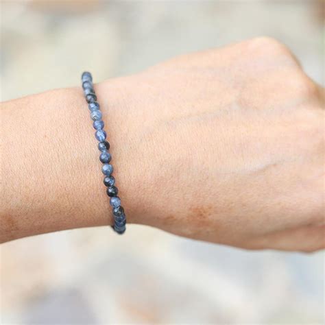 Kyanite Delicate Bracelet - Skinny Kyanite Bracelet - Made in USA