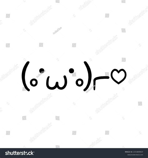 Kaomoji Japanese Text Emoji Cute Faces Stock Illustration