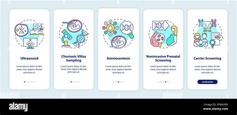 Genetic Diseases Testing Diagnostics Onboarding App Page Screen With