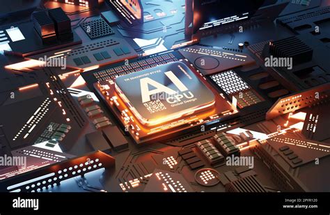 Un Procesador De Cpu De Inteligencia Artificial De Ia Que Controla