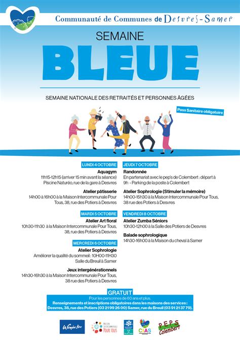 flyer semaine bleue Communauté de Communes de Desvres Samer